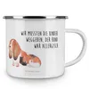 Mr. & Mrs. Panda Pott Hund Basset Hound - Weiß - Geschenk, Produktbild-Vorschau 3