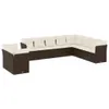 The Living Store 10-tlg. Garten-Sofagarnitur mit Kissen Produktbild-Vorschau 3