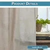 2 Stück Vorhänge Leinenoptik Boho Vorhang Lichtfilterung Produktbild-Vorschau 3