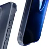 Close-up view of two transparent blue phone cases, one showing buttons on the side and the other showing the corner of a phone with a blue screen. Náhled obrázku produktu