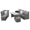 SVITA Monroe Garten-Lounge Set Polyrattan Lounge-Möbel Produktbild-Vorschau 2