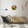 Wanduhr - Rund - Glasuhr - Tulpen Blumenstrauß Blumen Tau - Produktbild-Vorschau 6