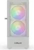 A white computer case with RGB fans. Podgląd zdjęcia produktu