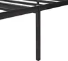 A close-up view of a black metal bed frame leg and support structure. Náhľad obrázku produktu