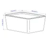 KUGGIS Ikea Box mit Deckel, weiß, 13x18x8 Produktbild-Vorschau 2