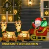 HOMCOM Aufblasbarer Weihnachtsmann mit Rentieren, 6 LEDs, Produktbild-Vorschau 4