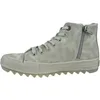 A side view of a single gray high-top sneaker with a zipper on the side. Podgląd zdjęcia produktu