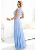 Numoco. Vestido de fiesta para mujer. Color: azul celeste. Vista previa de la imagen del producto 6