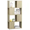 vidaXL Regálová knihovna Sonoma Oak 60x24x124,5cm výrobek Náhled obrázku produktu 4