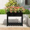 vidaXL Pflanzkübel mit Ablage Schwarz 82,5x54x81 cm Produktbild-Vorschau 3