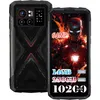 A rugged smartphone is shown next to its back view, with marketing text overlayed on the screen. Produktbild-Vorschau