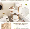 COSTWAY 124cm Kratzbaum Holz, Katzenbaum mit Katzenhöhle & Produktbild-Vorschau 4
