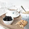 6er Set Tassen Becher IRIS BLUE POPPY Blumen 300ml weiß Produktbild-Vorschau 3