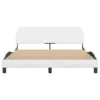 vidaXL Struttura letto "Dover" bianca 160x200 cm in Pelle Anteprima dell’immagine prodotto 4