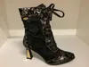 Laura Vita Damen Stiefelette floral Blumenmuster Metallic Produktbild-Vorschau 14