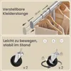 SONGMICS, stojan na oblečení na kolečkách, kovový, výsuvný, Náhled obrázku produktu 6