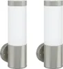 vidaXL Applique da esterno 2 pezzi argento 12 x 8,5 x 27 cm Anteprima dell’immagine prodotto 1