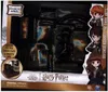 The image shows the packaging of a Harry Potter "Defense Against the Dark Arts" playset, featuring chibi-style character figures and the product's interior packaging. Podgląd zdjęcia produktu