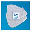 Two white mop pads are shown against a blue background, with a washing machine icon indicating they are machine washable at 60 degrees. Produktbild-Vorschau