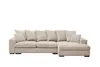 A cream-colored sectional sofa with a chaise lounge on a white background. Produktbild-Vorschau