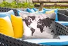MuchoWow® Outdoor Kissen - Weltkarte - Schwarz - Mandela - Produktbild-Vorschau 4