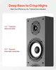 A close-up of a speaker with text describing its features. Produktbild-Vorschau