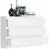 Komoda 120 cm 6 zásuvek skříňka FRAMIRE R-120 bílá Náhled obrázku produktu 4