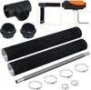 A collection of parts for a diesel heater system, including hoses, vents, and a T-piece. Náhled obrázku produktu