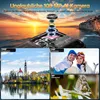Collage of images showcasing a smartphone's camera features and capabilities, including a sunset landscape, a church by a lake, a couple skiing, and a butterfly on a flower. Anteprima dell’immagine prodotto