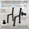 ML-Design 2 Stück Bankkufen H-Form 47x77,5cm Schwarz aus Produktbild-Vorschau 2