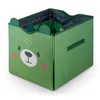 A green toy storage bin with a bear face design. Náhled obrázku produktu