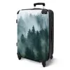 NoBoringSuitcases.com® Großer Koffer - Baum - Grün - Nebel Produktbild-Vorschau 2
