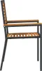 vidaXL Chaises de jardin empilables 4 pcs Marron et noir Voir les images du produit 6