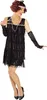 K31250531-40-42 schwarz Damen Fransen Kleid Party Kostüm Produktbild-Vorschau 2