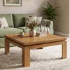 Tribesigns Massivholz Couchtisch 100x100 cm, Quadratischer Produktbild-Vorschau 8