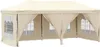 A cream-colored party tent with side walls and windows, set against a white background. Produktbild-Vorschau