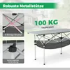 COSTWAY Skládací kempingový stůl, skládací stůl s rolovací Náhled obrázku produktu 4