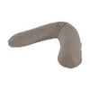 A single, taupe-colored nursing pillow is shown against a white background. Produktbild-Vorschau