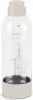 A product shot of a clear bottle with a white cap and base. Produktbild-Vorschau