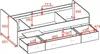 Bradford Modernes Einzelbett mit 3X Schubkästen 90 x 200 cm Produktbild-Vorschau 7