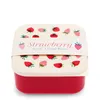 Snack Box 3er Set Erdbeere Lunchbox Kunststoff Produktbild-Vorschau 3