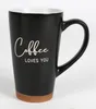 XXL Porzellan-Kaffeebecher 400 ml – matt schwarz / matt Produktbild-Vorschau 1
