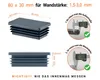 Lamellenstopfen rechteckig 80x30 mm Anthrazit 10 Stück Produktbild-Vorschau 2
