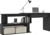 vidaXL Rohový stôl sivý 200x50x76 cm odvodený výrobok z Náhľad obrázku produktu 3