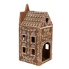 Clayre & Eef Portacandele Casa di pan di zenzero 7x7x17 cm Anteprima dell’immagine prodotto 2