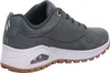 Side view of a single green Skechers sneaker against a white background. Voir les images du produit