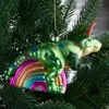 BRUBAKER Einhorn T-Rex Regenbogen Weihnachtskugel aus Glas Produktbild-Vorschau 2