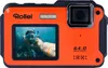 A person is snorkeling underwater, and the camera is displaying a selfie of the person. Produktbild-Vorschau