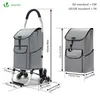 VOUNOT® Aluminium Einkaufstrolley Treppensteiger, Trolly Produktbild-Vorschau 6