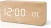Tischuhr aus Holz – Digitaler LED-Wecker – Standuhr mit Produktbild-Vorschau 1